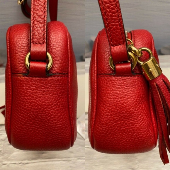 GUCCI Soho Disco Red Leather Crossbody Purse (308364 002123) - Picture 4 of 16